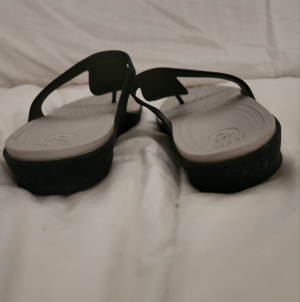 CROCS Black and Gray Women's Sandals - Picture 3 of 6